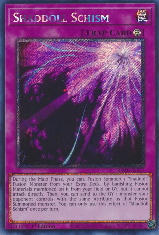 Shaddoll Schism [RA01-EN077] Platinum Secret Rare | Dragon's Lair Comics and Fantasy Houston TX