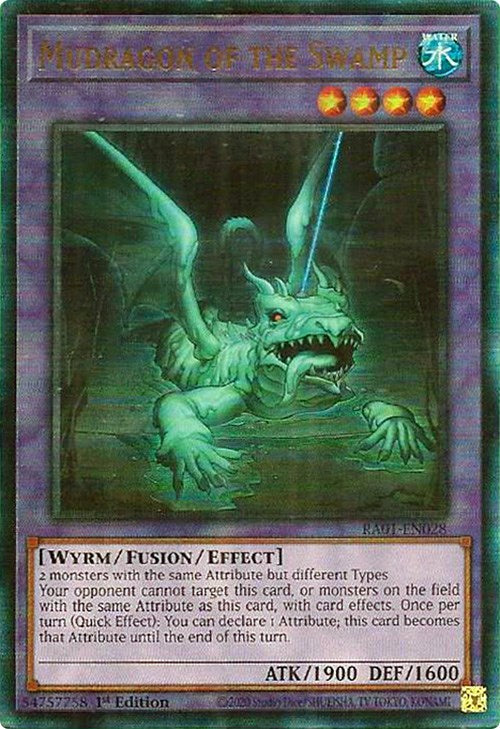 Mudragon of the Swamp [RA01-EN028] Prismatic Ultimate Rare | Dragon's Lair Comics and Fantasy Houston TX