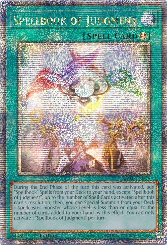 Spellbook of Judgment [RA01-EN054] Quarter Century Secret Rare | Dragon's Lair Comics and Fantasy Houston TX