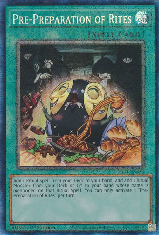 Pre-Preparation of Rites [RA01-EN055] Prismatic Collector's Rare | Dragon's Lair Comics and Fantasy Houston TX