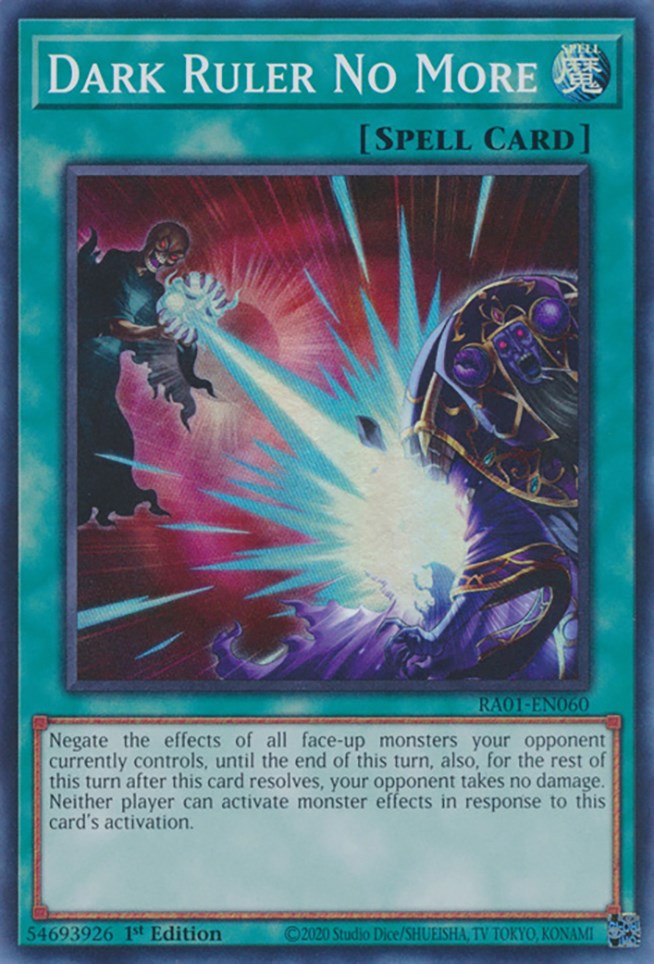 Dark Ruler No More [RA01-EN060] Super Rare | Dragon's Lair Comics and Fantasy Houston TX
