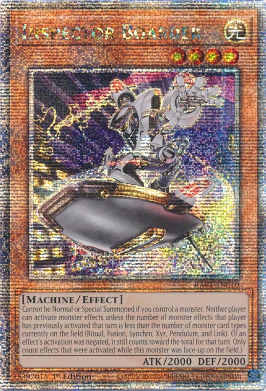 Inspector Boarder [RA01-EN010] Quarter Century Secret Rare | Dragon's Lair Comics and Fantasy Houston TX