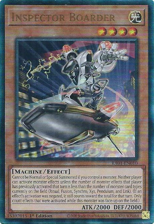 Inspector Boarder [RA01-EN010] Prismatic Ultimate Rare | Dragon's Lair Comics and Fantasy Houston TX