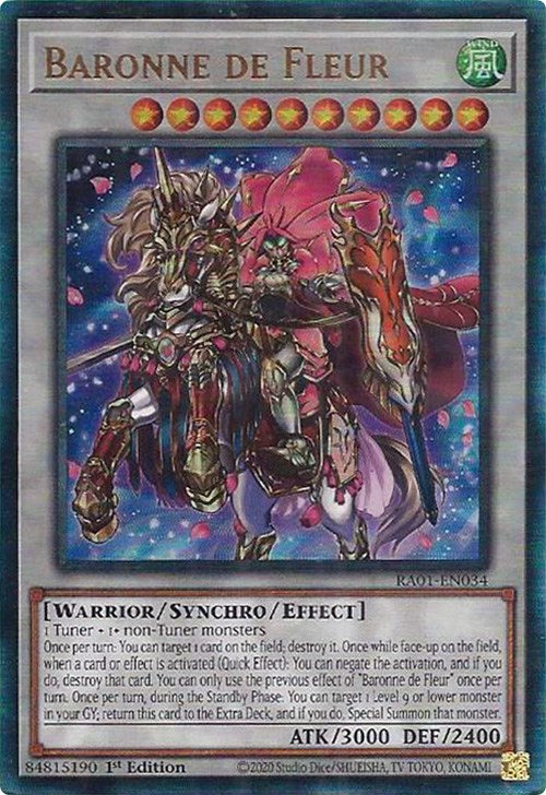 Baronne de Fleur [RA01-EN034] Prismatic Ultimate Rare | Dragon's Lair Comics and Fantasy Houston TX