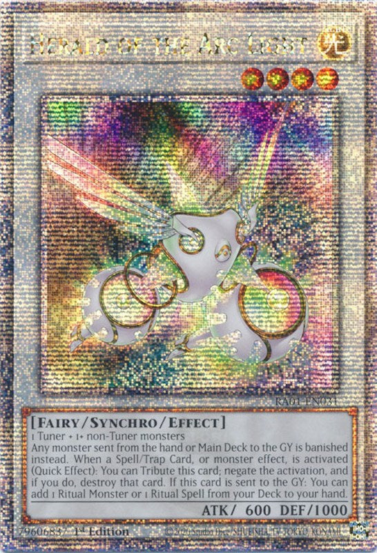 Herald of the Arc Light [RA01-EN031] Quarter Century Secret Rare | Dragon's Lair Comics and Fantasy Houston TX
