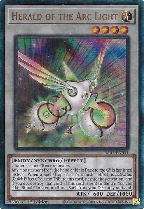 Herald of the Arc Light [RA01-EN031] Prismatic Ultimate Rare | Dragon's Lair Comics and Fantasy Houston TX