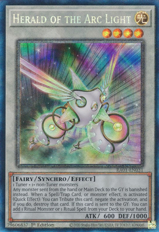 Herald of the Arc Light [RA01-EN031] Prismatic Collector's Rare | Dragon's Lair Comics and Fantasy Houston TX