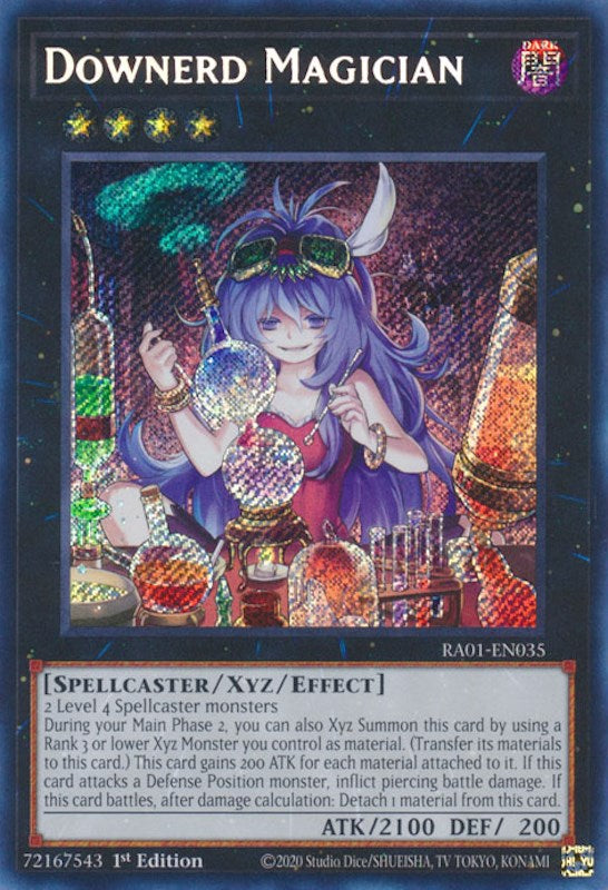 Downerd Magician [RA01-EN035] Secret Rare | Dragon's Lair Comics and Fantasy Houston TX
