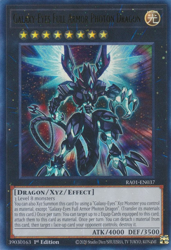 Galaxy-Eyes Full Armor Photon Dragon [RA01-EN037] Ultra Rare | Dragon's Lair Comics and Fantasy Houston TX