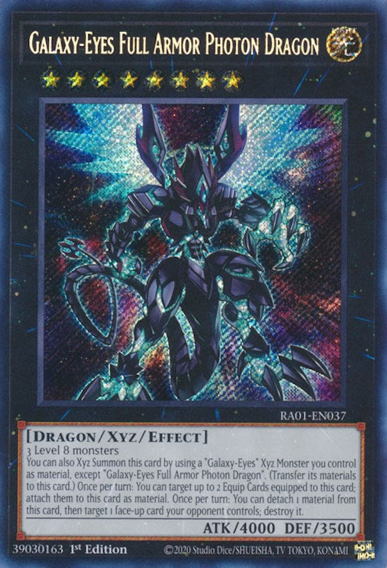Galaxy-Eyes Full Armor Photon Dragon [RA01-EN037] Secret Rare | Dragon's Lair Comics and Fantasy Houston TX