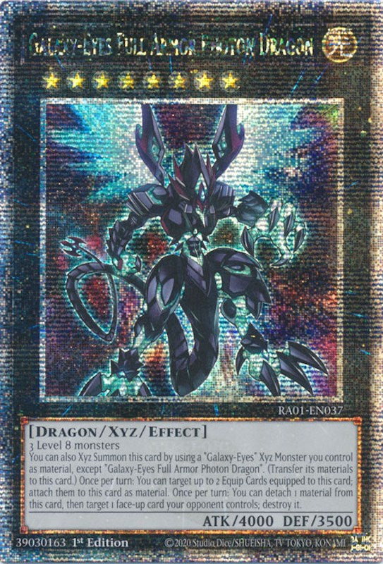 Galaxy-Eyes Full Armor Photon Dragon [RA01-EN037] Quarter Century Secret Rare | Dragon's Lair Comics and Fantasy Houston TX
