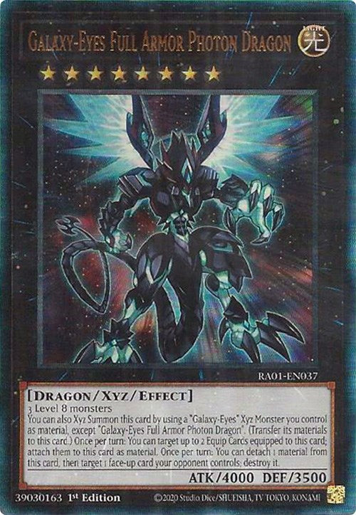 Galaxy-Eyes Full Armor Photon Dragon [RA01-EN037] Prismatic Ultimate Rare | Dragon's Lair Comics and Fantasy Houston TX