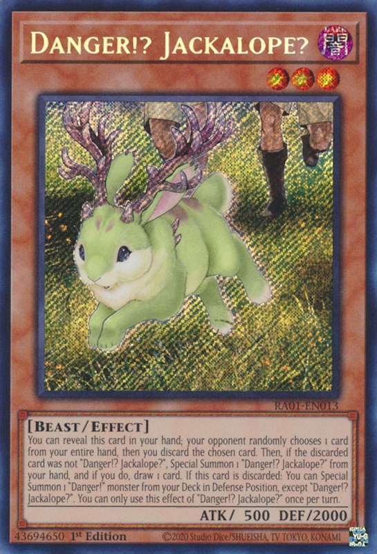 Danger!? Jackalope? [RA01-EN013] Secret Rare | Dragon's Lair Comics and Fantasy Houston TX
