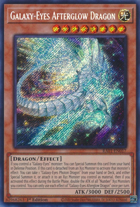 Galaxy-Eyes Afterglow Dragon [RA01-EN017] Secret Rare | Dragon's Lair Comics and Fantasy Houston TX