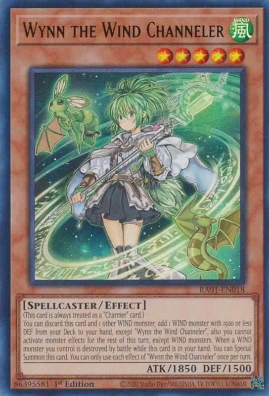 Wynn the Wind Channeler [RA01-EN018] Ultra Rare | Dragon's Lair Comics and Fantasy Houston TX