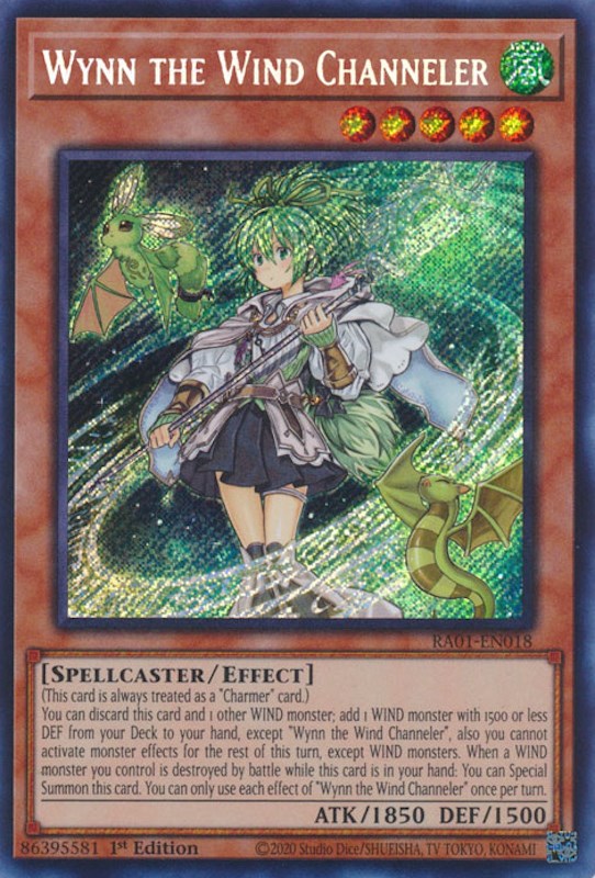 Wynn the Wind Channeler [RA01-EN018] Secret Rare | Dragon's Lair Comics and Fantasy Houston TX