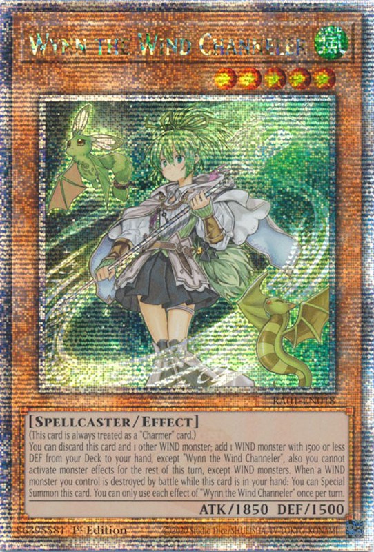 Wynn the Wind Channeler [RA01-EN018] Quarter Century Secret Rare | Dragon's Lair Comics and Fantasy Houston TX