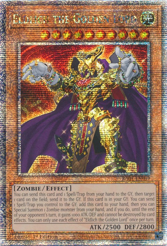 Eldlich the Golden Lord [RA01-EN019] Quarter Century Secret Rare | Dragon's Lair Comics and Fantasy Houston TX