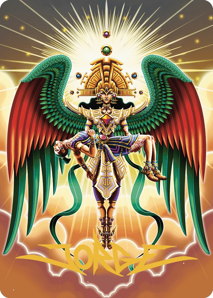 Resplendent Angel Art Card (59/81) (Gold-Stamped Signature) [The Lost Caverns of Ixalan Art Series] | Dragon's Lair Comics and Fantasy Houston TX