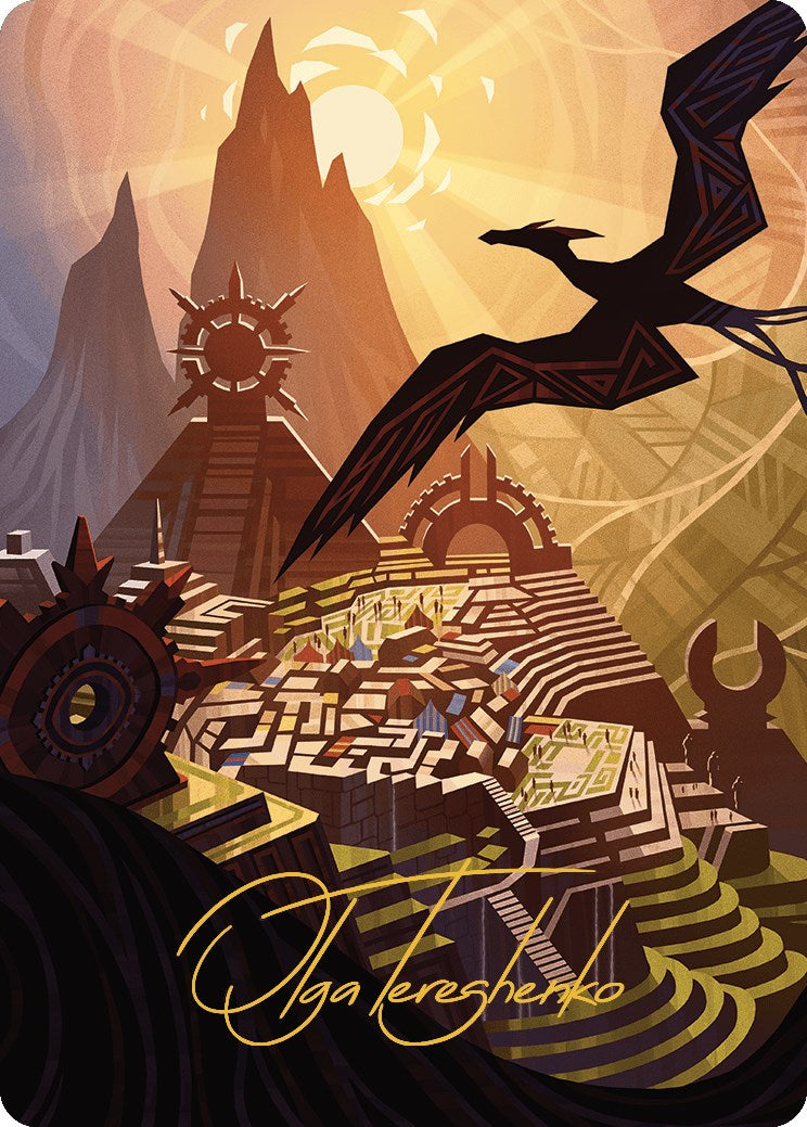 Plains Art Card (Gold-Stamped Signature) [The Lost Caverns of Ixalan Art Series] | Dragon's Lair Comics and Fantasy Houston TX