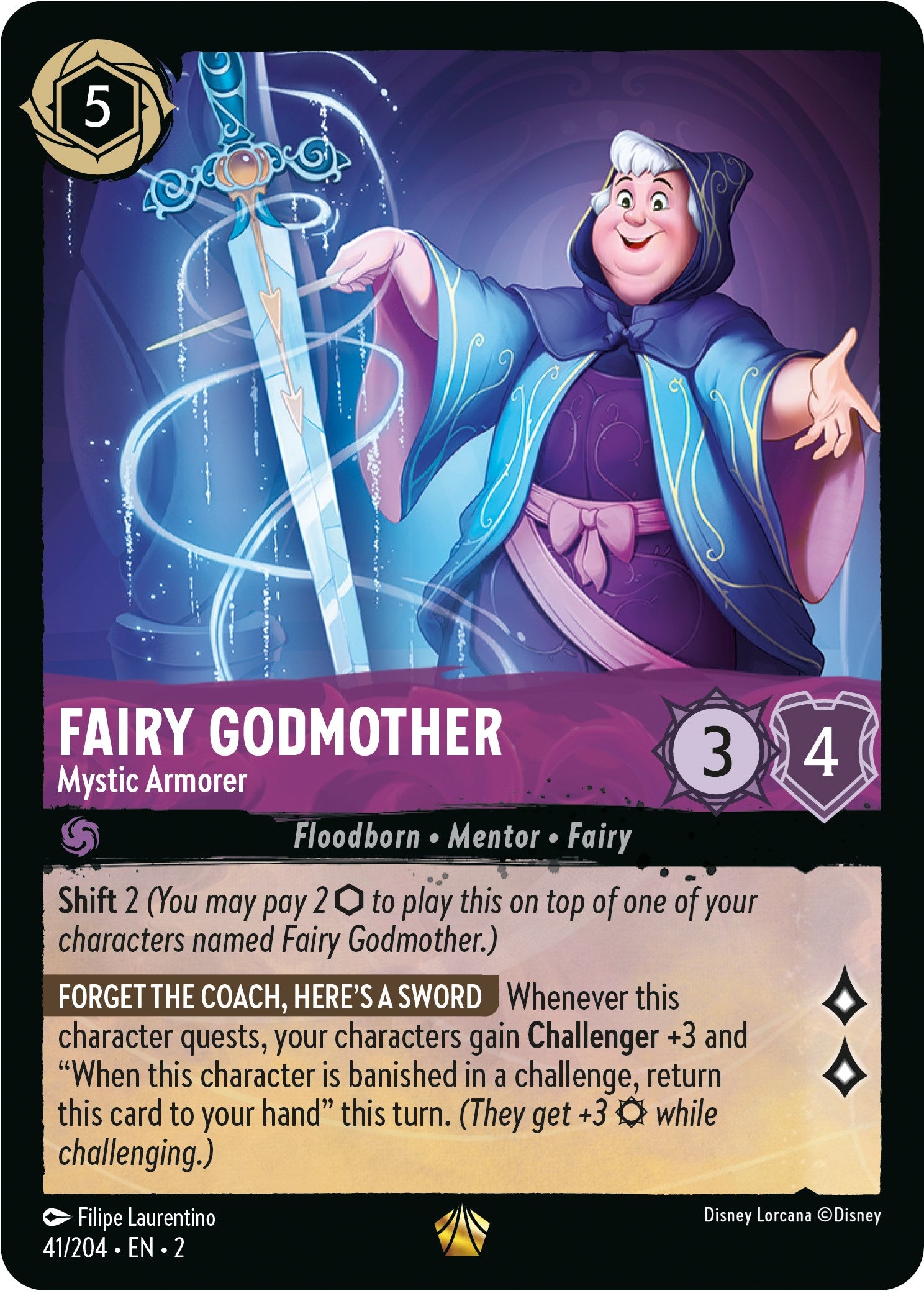 Fairy Godmother - Mystic Armorer (41/204) [Rise of the Floodborn] | Odin's Place