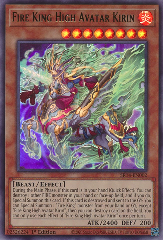 Fire King High Avatar Kirin [SR14-EN002] Ultra Rare | Dragon's Lair Comics and Fantasy Houston TX