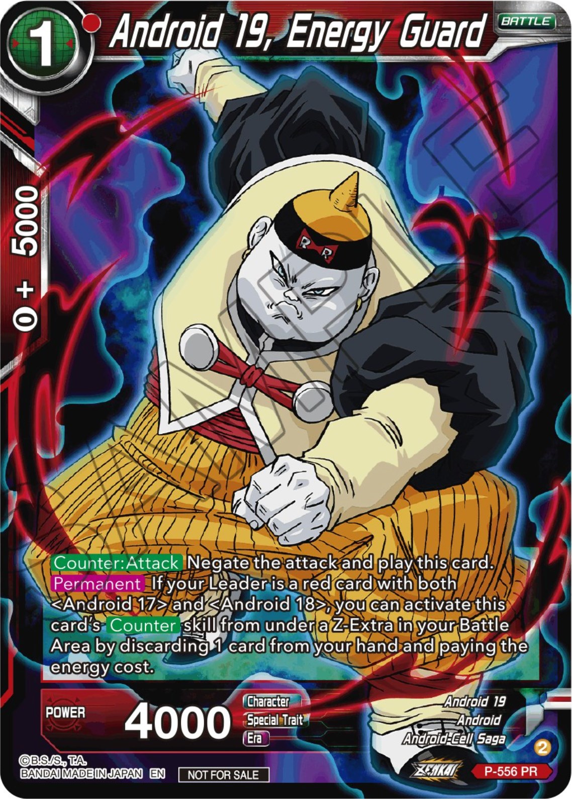 Android 19, Energy Guard (Zenkai Series Tournament Pack Vol.6) (P-556) [Tournament Promotion Cards] | Dragon's Lair Comics and Fantasy Houston TX