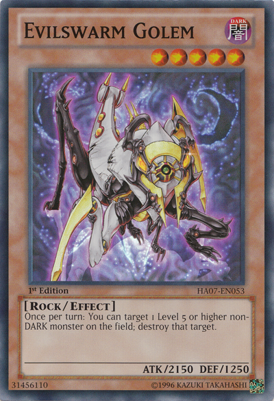 Evilswarm Golem [HA07-EN053] Super Rare | Dragon's Lair Comics and Fantasy Houston TX