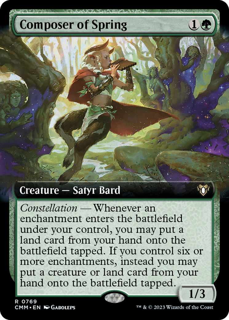 Composer of Spring (Extended Art) [Commander Masters] | Dragon's Lair Comics and Fantasy Houston TX