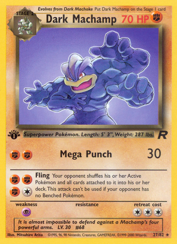 Dark Machamp (27/82) [Team Rocket 1st Edition] | Dragon's Lair Comics and Fantasy Houston TX