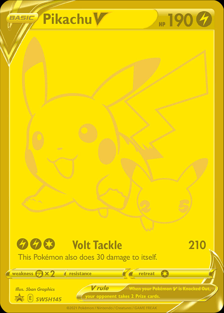 Pikachu V (SWSH145) (Celebrations) [Sword & Shield: Black Star Promos] | Odin's Place