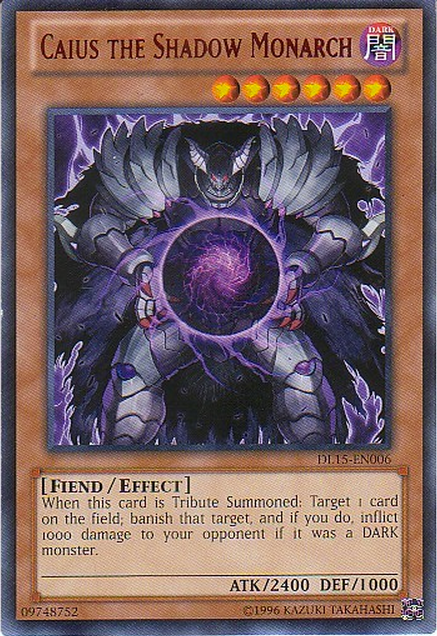 Caius the Shadow Monarch (Red) [DL15-EN006] Rare | Dragon's Lair Comics and Fantasy Houston TX