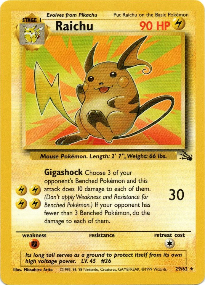 Raichu (29/62) [Fossil Unlimited] | Dragon's Lair Comics and Fantasy Houston TX