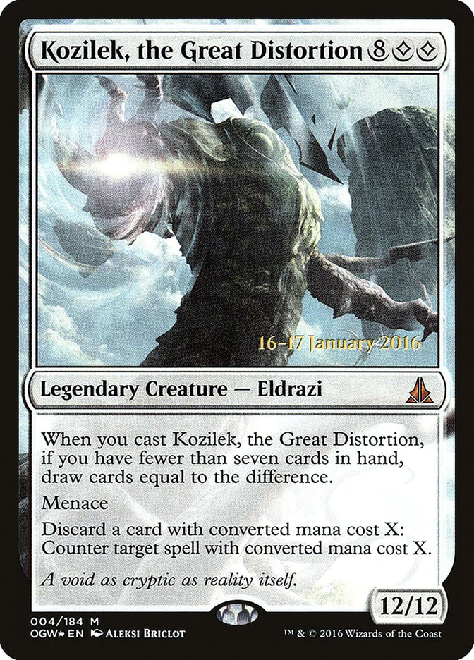 Kozilek, the Great Distortion [Oath of the Gatewatch Prerelease Promos] | Dragon's Lair Comics and Fantasy Houston TX