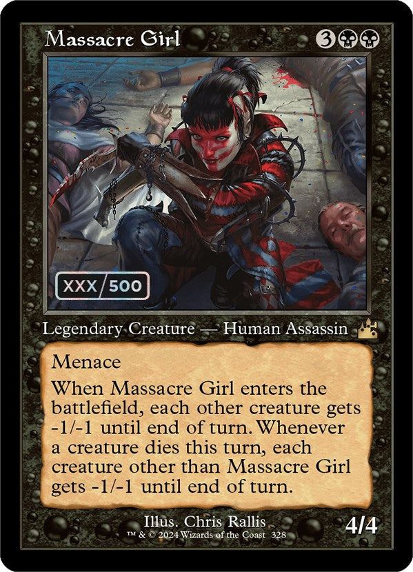 Massacre Girl (Retro) (Serialized) [Ravnica Remastered] | Dragon's Lair Comics and Fantasy Houston TX