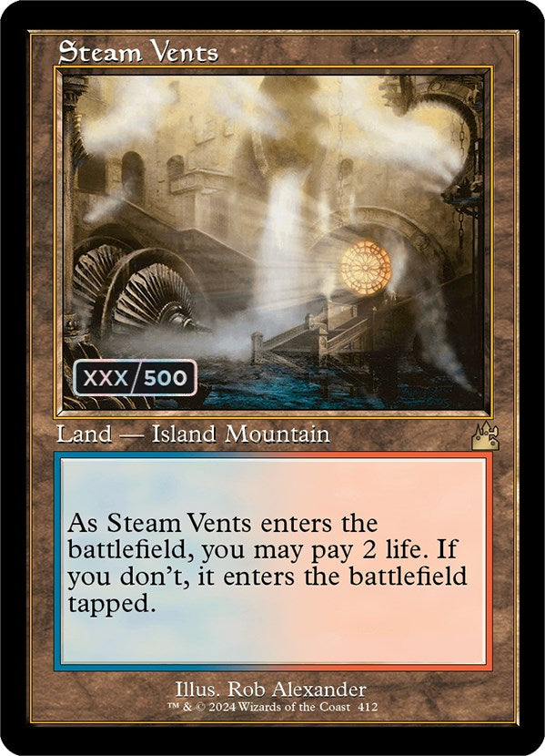 Steam Vents (Retro) (Serialized) [Ravnica Remastered] | Dragon's Lair Comics and Fantasy Houston TX