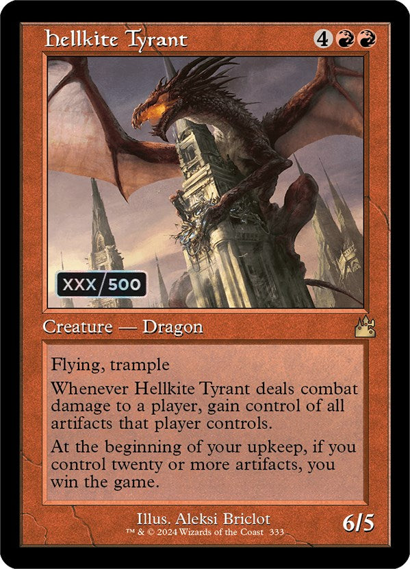 Hellkite Tyrant (Retro) (Serialized) [Ravnica Remastered] | Dragon's Lair Comics and Fantasy Houston TX