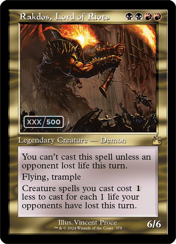 Rakdos, Lord of Riots (Retro) (Serialized) [Ravnica Remastered] | Dragon's Lair Comics and Fantasy Houston TX