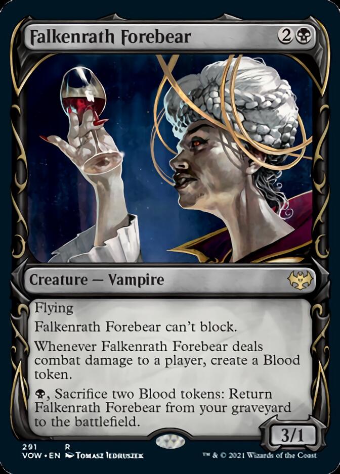 Falkenrath Forebear (Showcase Fang Frame) [Innistrad: Crimson Vow] | Dragon's Lair Comics and Fantasy Houston TX