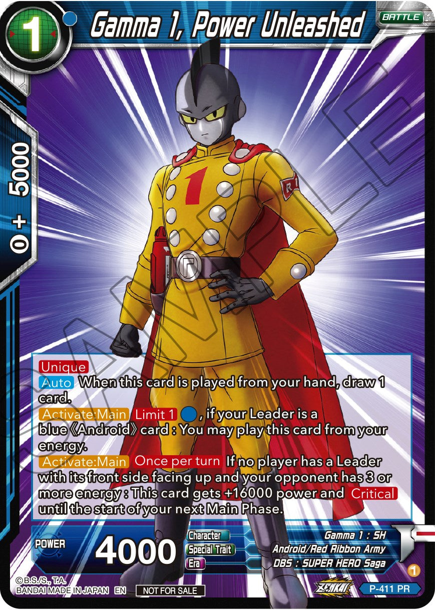Gamma 1, Power Unleashed (Zenkai Series Tournament Pack Vol.1) (P-411) [Tournament Promotion Cards] | Dragon's Lair Comics and Fantasy Houston TX