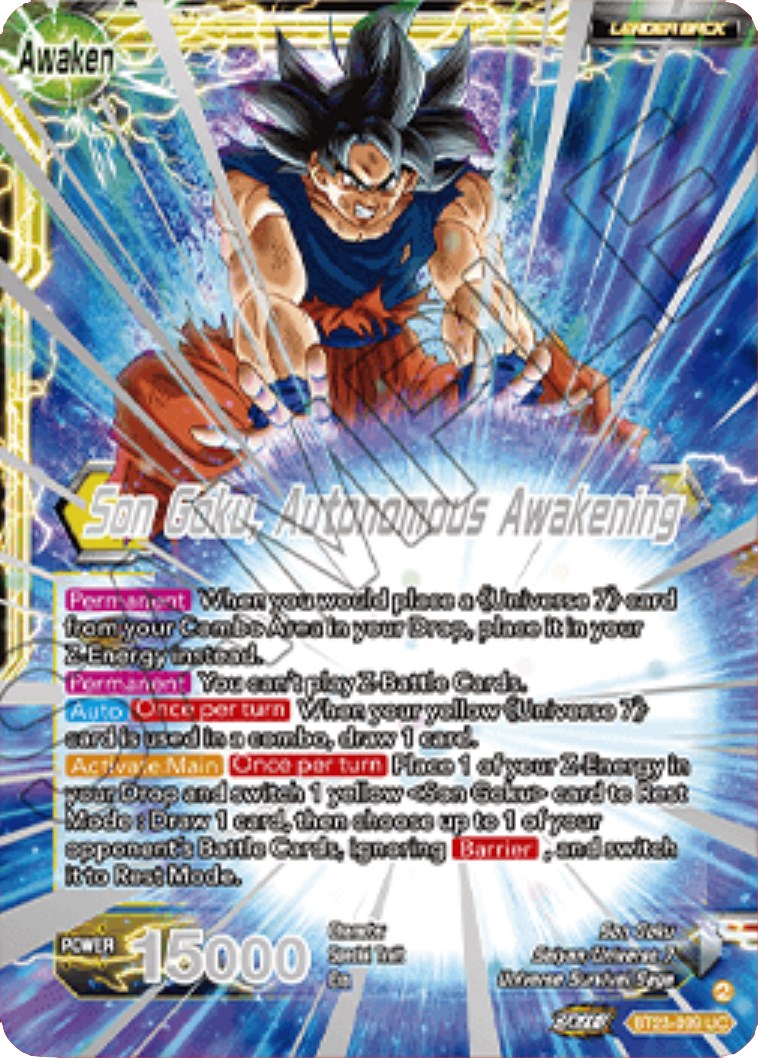 SSB Son Goku // Son Goku, Autonomous Awakening (2023 Championship Finals) (BT23-099) [Tournament Promotion Cards] | Dragon's Lair Comics and Fantasy Houston TX