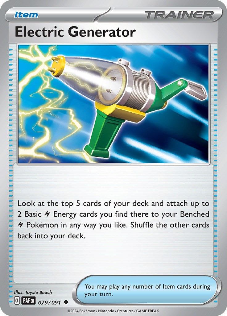 Electric Generator (079/091) [Scarlet & Violet: Paldean Fates] | Dragon's Lair Comics and Fantasy Houston TX