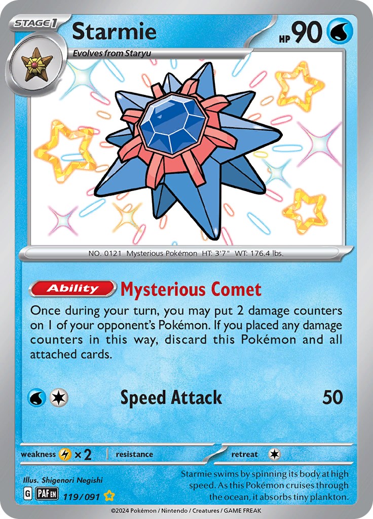 Starmie (119/091) [Scarlet & Violet: Paldean Fates] | Dragon's Lair Comics and Fantasy Houston TX