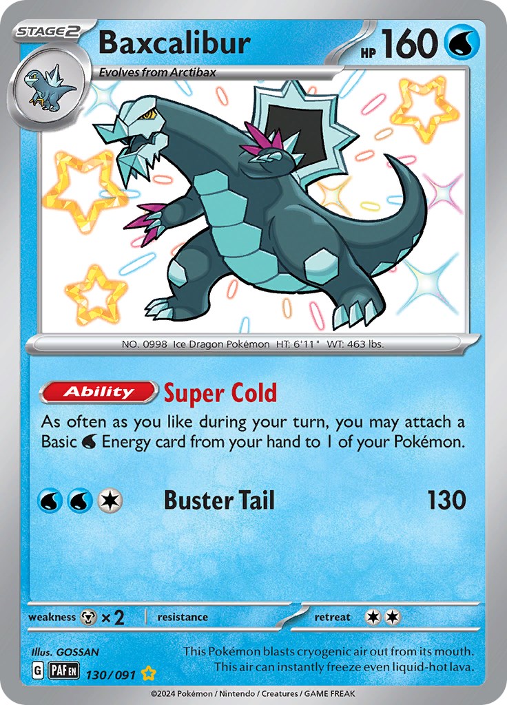 Baxcalibur (130/091) [Scarlet & Violet: Paldean Fates] | Dragon's Lair Comics and Fantasy Houston TX