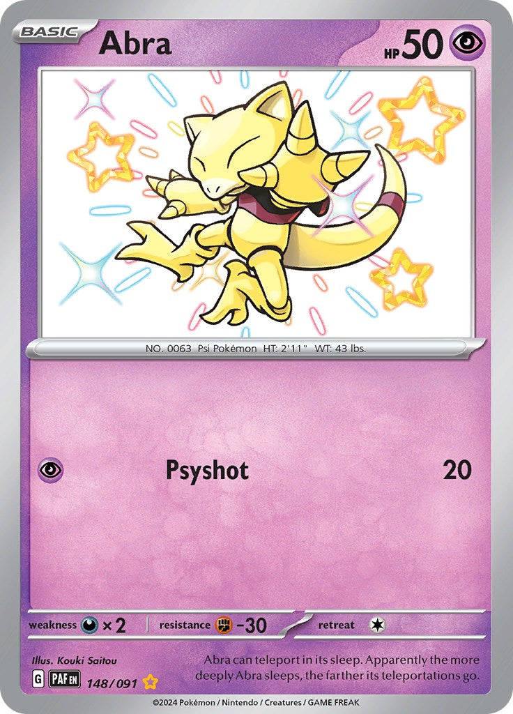 Abra (148/091) [Scarlet & Violet: Paldean Fates] | Dragon's Lair Comics and Fantasy Houston TX