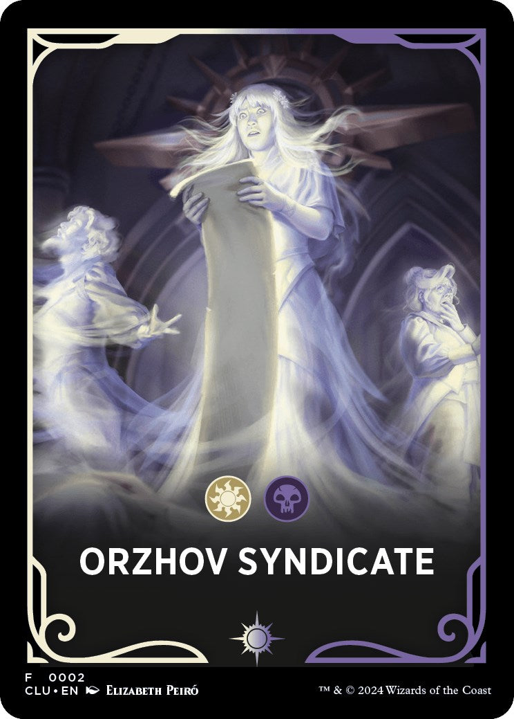 Orzhov Syndicate Theme Card [Ravnica: Clue Edition Tokens] | Dragon's Lair Comics and Fantasy Houston TX