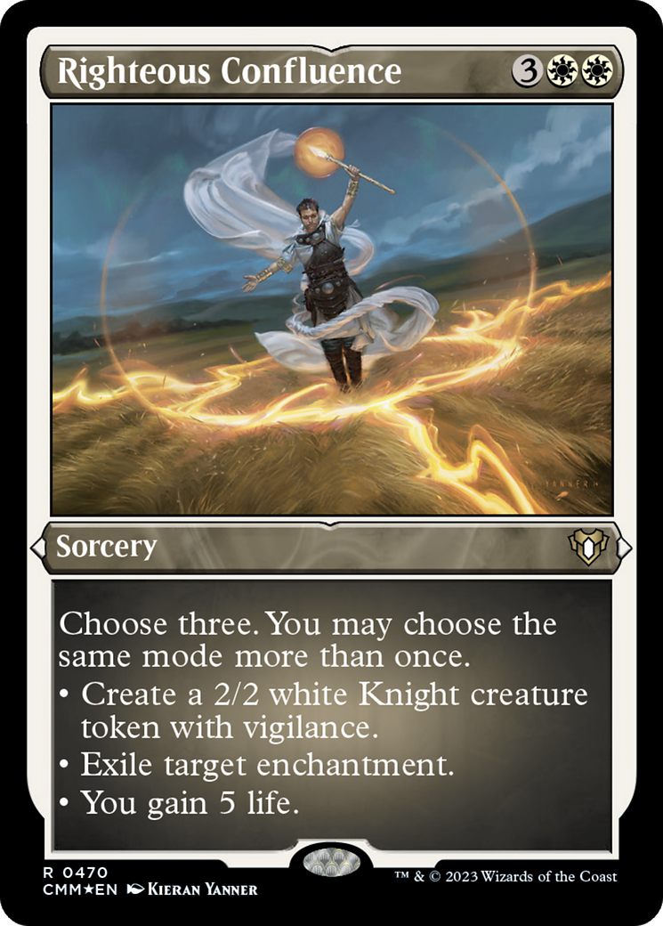 Righteous Confluence (Foil Etched) [Commander Masters] | Dragon's Lair Comics and Fantasy Houston TX