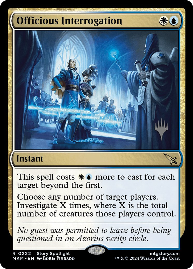 Officious Interrogation (Promo Pack) [Murders at Karlov Manor Promos] | Dragon's Lair Comics and Fantasy Houston TX