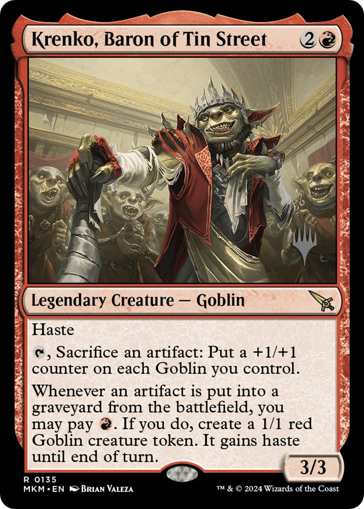 Krenko, Baron of Tin Street (Promo Pack) [Murders at Karlov Manor Promos] | Dragon's Lair Comics and Fantasy Houston TX