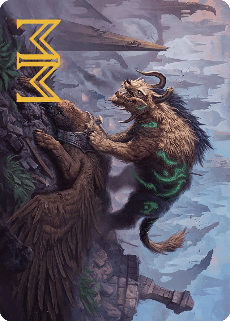 Axebane Ferox Art Card (Gold-Stamped Signature) [Murders at Karlov Manor Art Series] | Dragon's Lair Comics and Fantasy Houston TX
